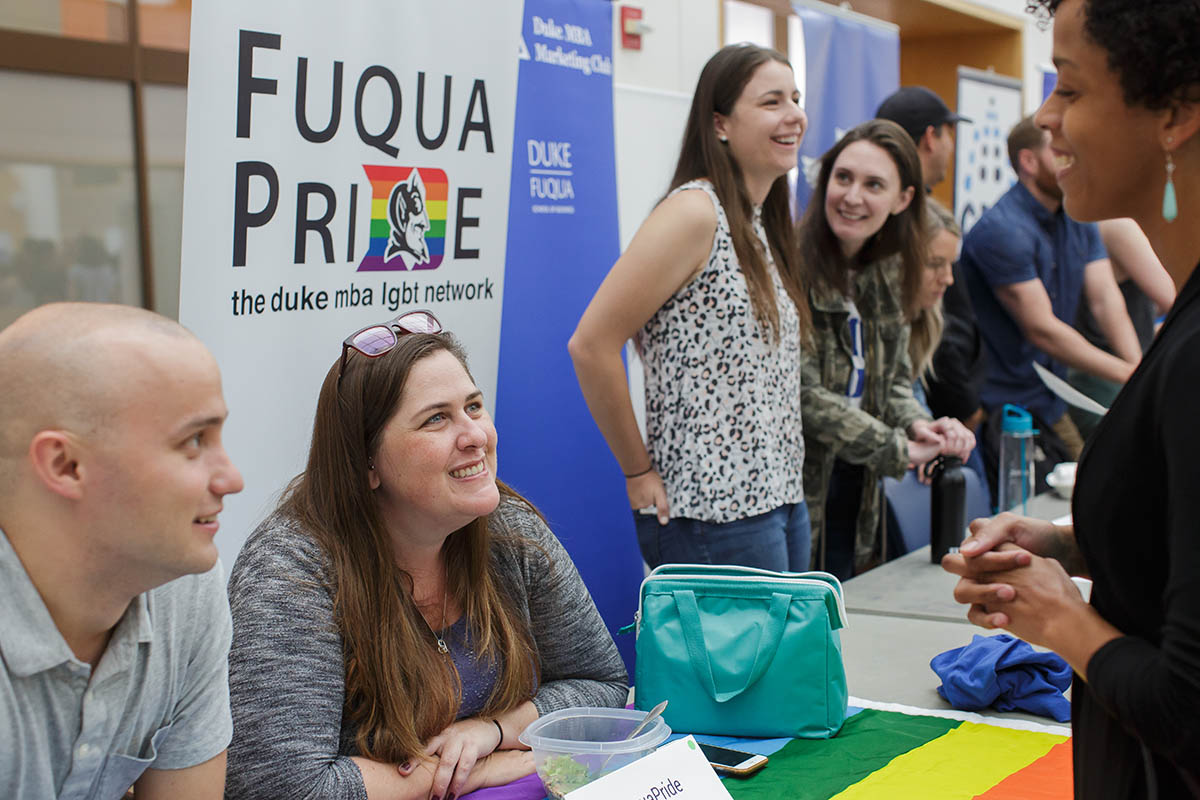 LGBTQ+ student tabling at club fair