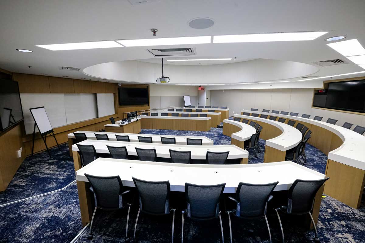 Meeting room used for strategic communication training