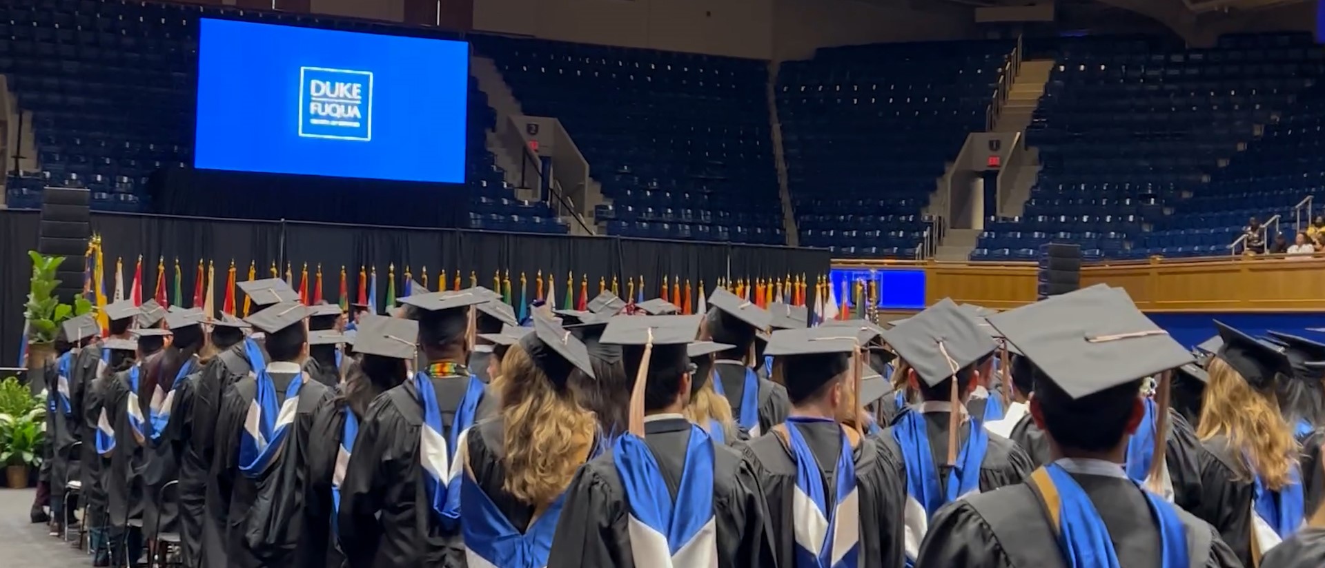 Fuqua graduates in Cameron Indoor Stadium