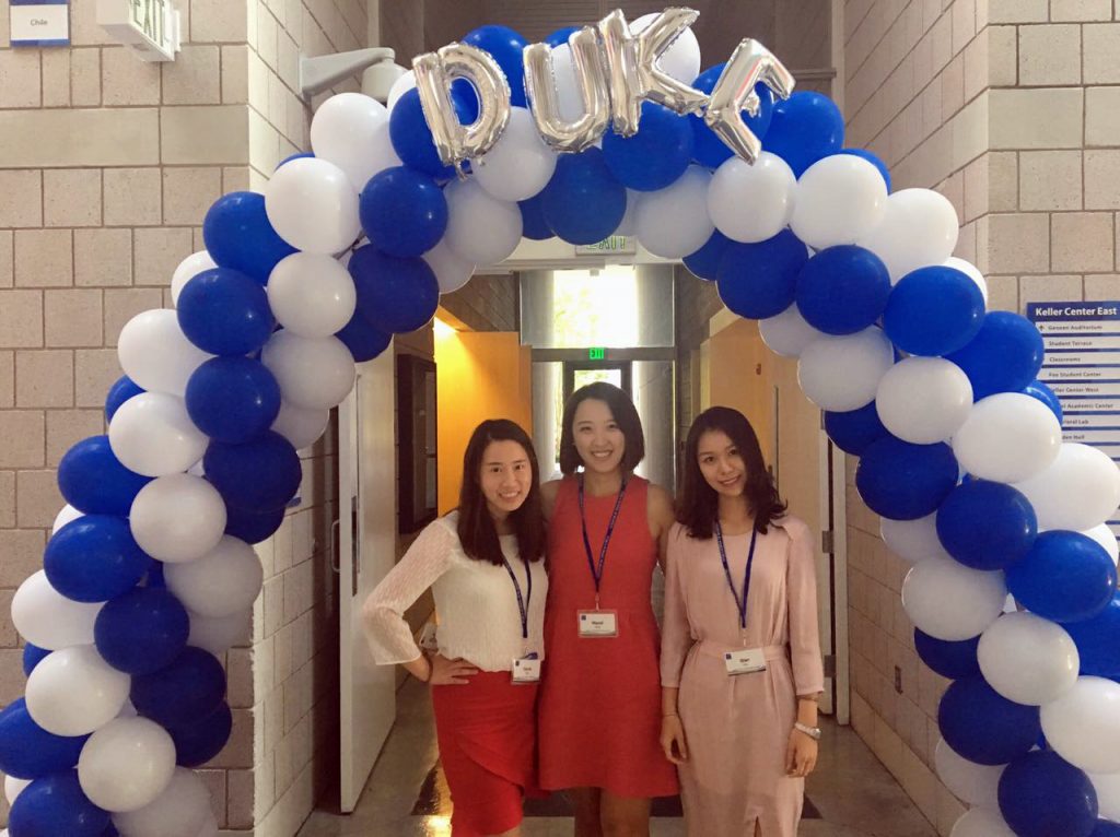 Students posing for a photo at orientation