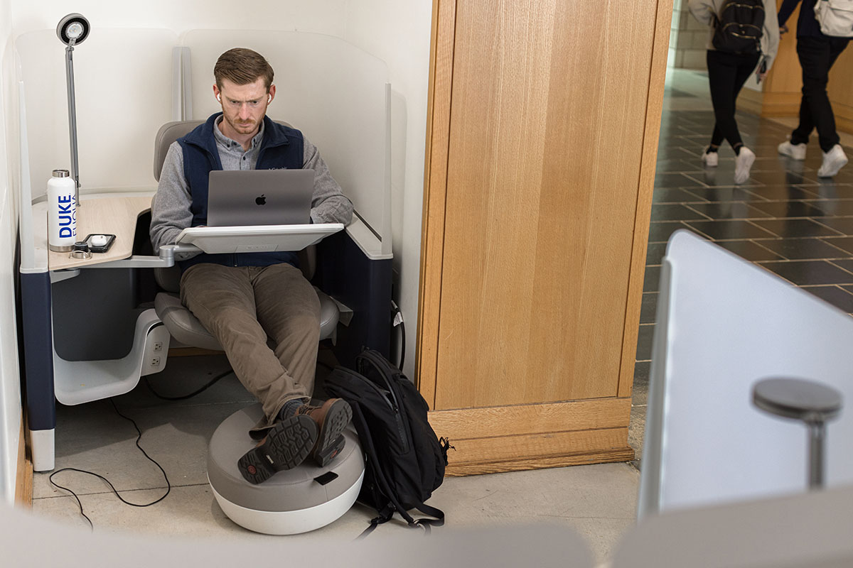 A Student Studying in a Quiet Nook